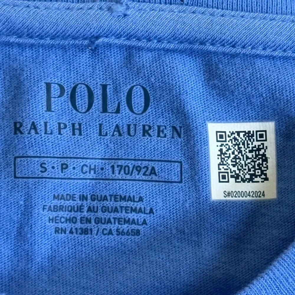 Polo Ralph Lauren Mens Long Sleeve T-Shirt Blue Cotton Pony Logo 710938691012